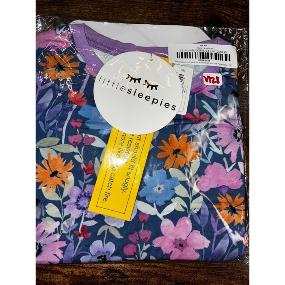 V128. Little Sleepies Dusk Blooms‎ Long Sleeve 2pc Sets 4T NIB